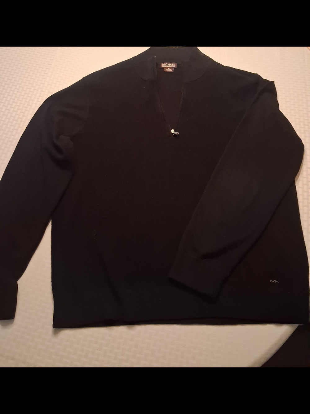 Michael Kors Men’s Black Quarter-Zip Sweater